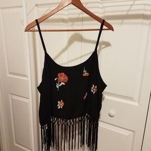 Xhilaration Fringe Crop Top